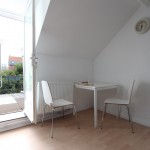 Kitchen and terrace view Apartment Brussels for rent