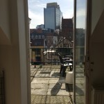 through the kitchen door